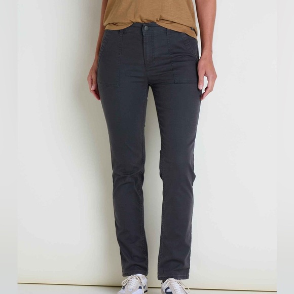 Toad&Co Denim - Toad&Co Earthworks Gray Organic Cotton Blend Straight Leg Utility Pants